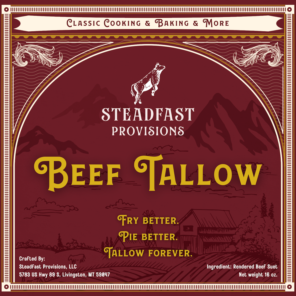 Tallow:<BR>Grass-Fed Beef Fat Steadfast Provisions Webstore