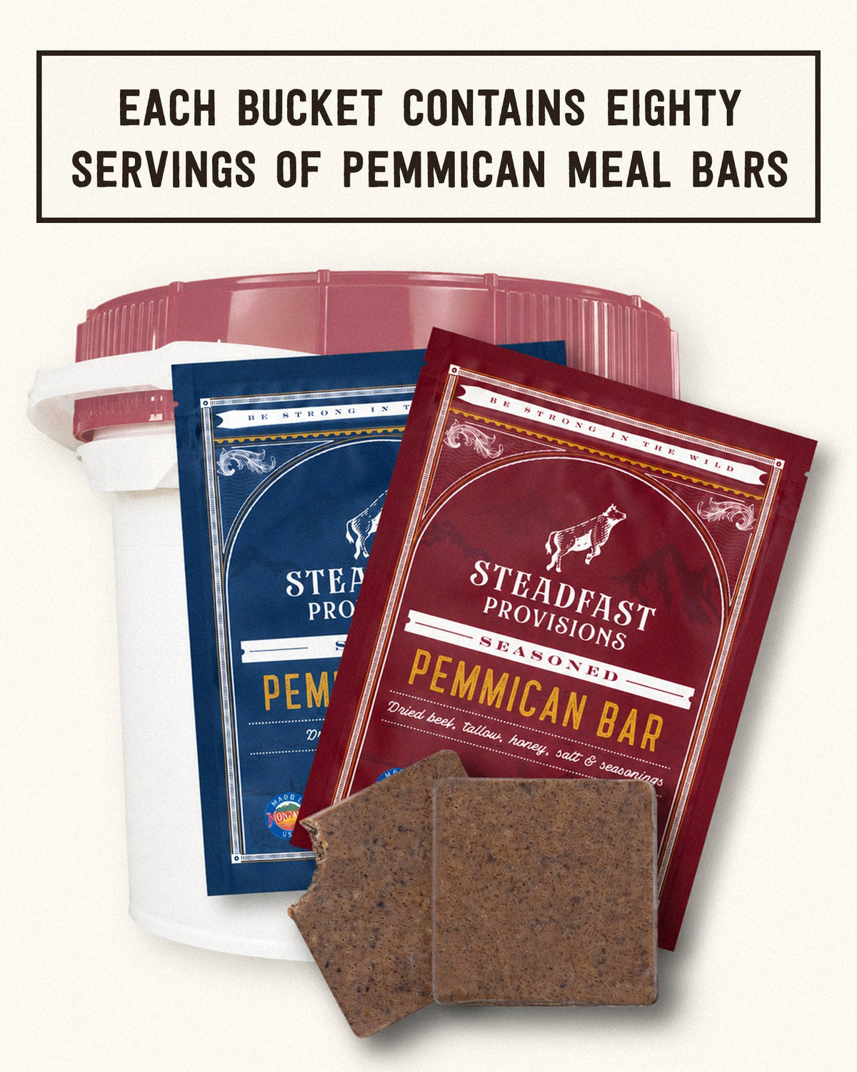 Pemmican Storage Bucket of BARS Steadfast Provisions